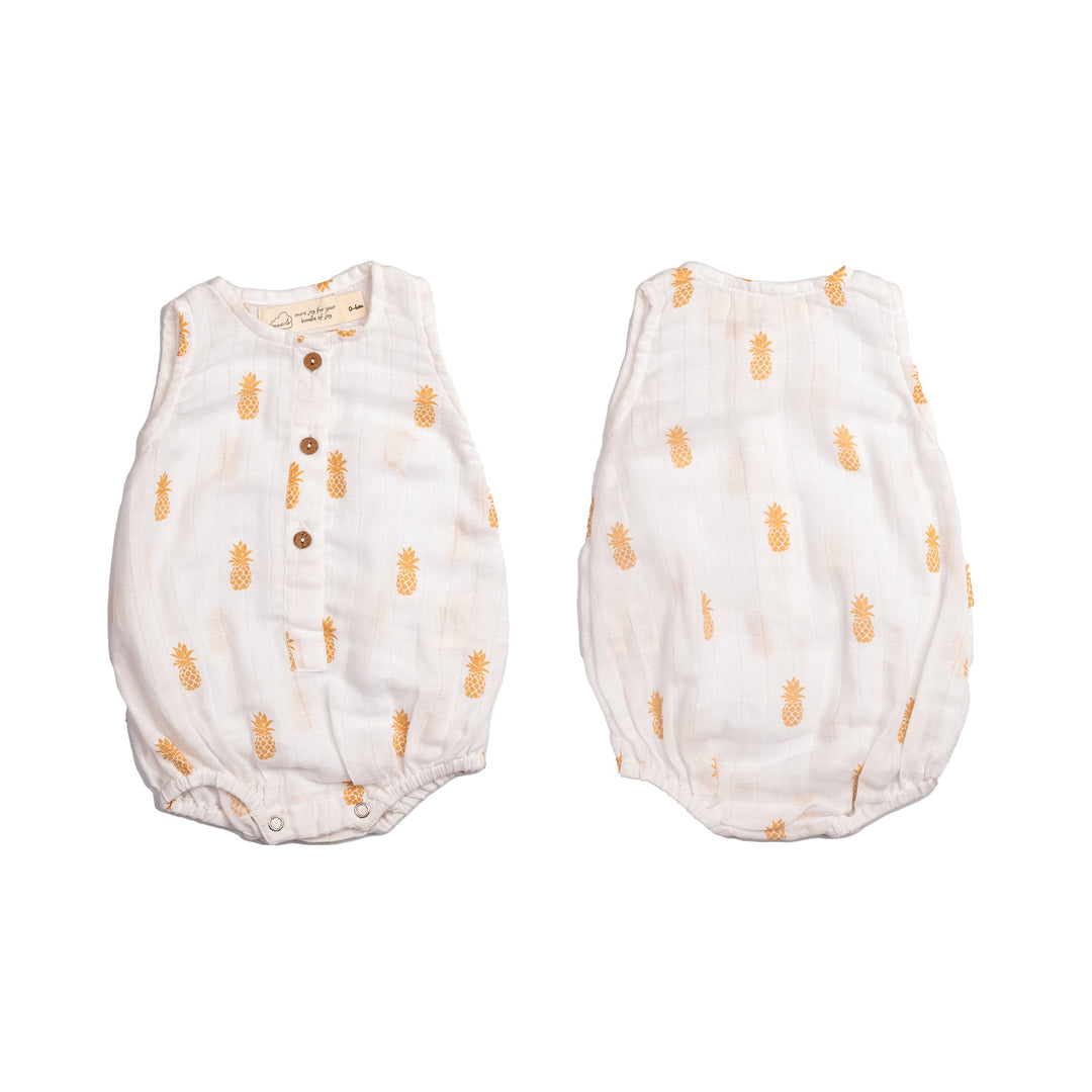 Organic Cotton Muslin Baby Romper 0 -6 Months (Pack of 3)