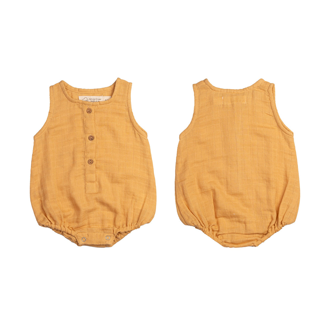 Organic Cotton Muslin Baby Romper 0 -6 Months (Pack of 3)