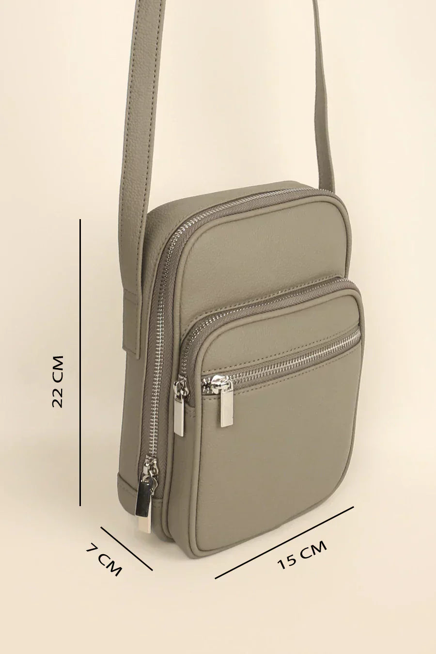 The House Of Ganges Men Letter Patch Vegan Leather Crossbody