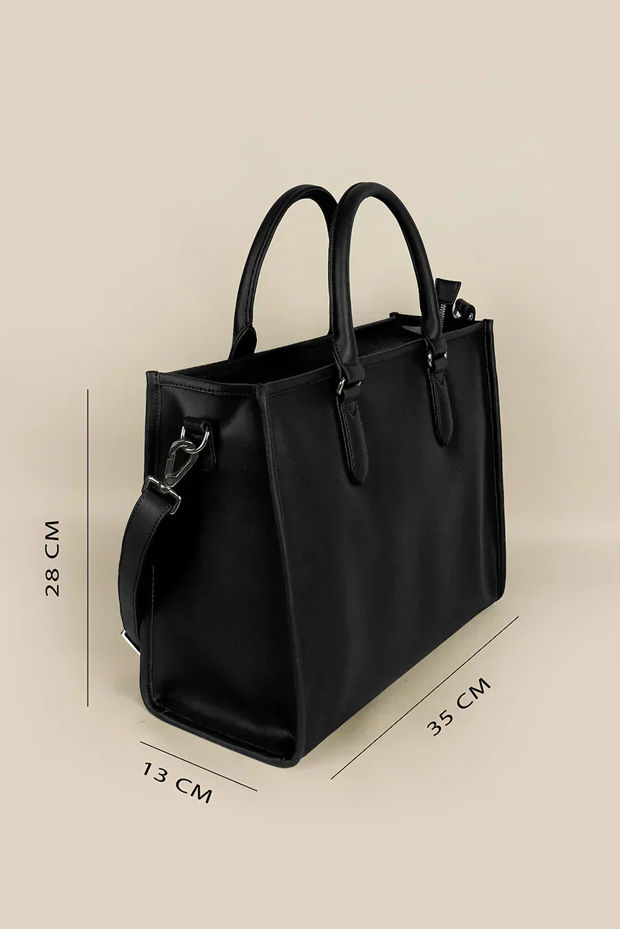The House Of Ganges Charlotte Box Vegan Leather Tote Bag