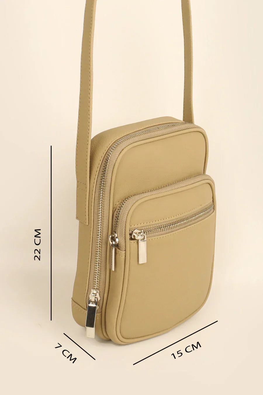 The House Of Ganges Men Letter Patch Vegan Leather Crossbody