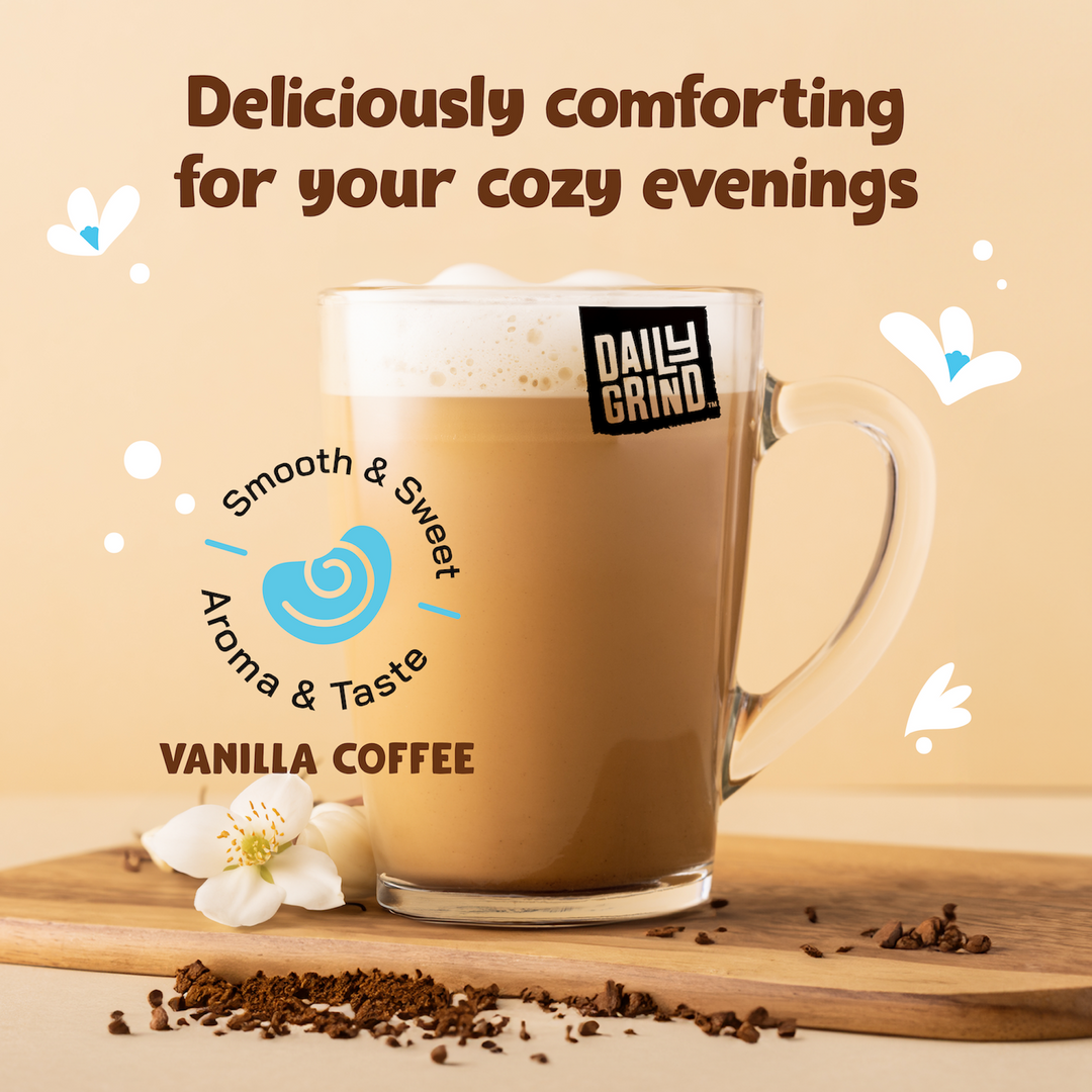 Daily Grind The Mellow Crush Vanilla Instant Coffee - 50 Grams