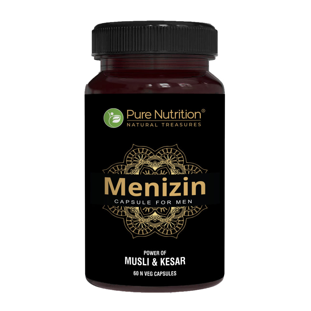 Menizin - 60 Vegetarian Capsules | Premium Daily Vitality and Wellness Supplement for Men