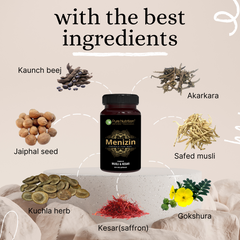 Menizin - 60 Vegetarian Capsules | Premium Daily Vitality and Wellness Supplement for Men