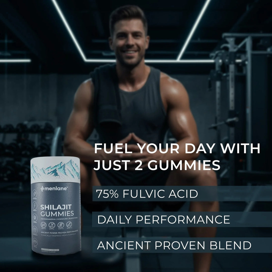 Menlane Shilajit Gummies-Natural Support for Energy, Stamina, Strength & Daily Vitality