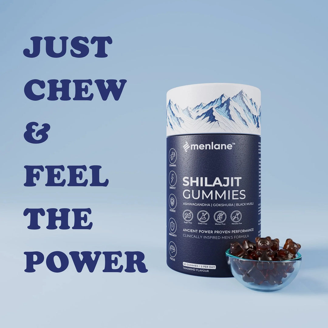 Menlane Shilajit Gummies-Natural Support for Energy, Stamina, Strength & Daily Vitality