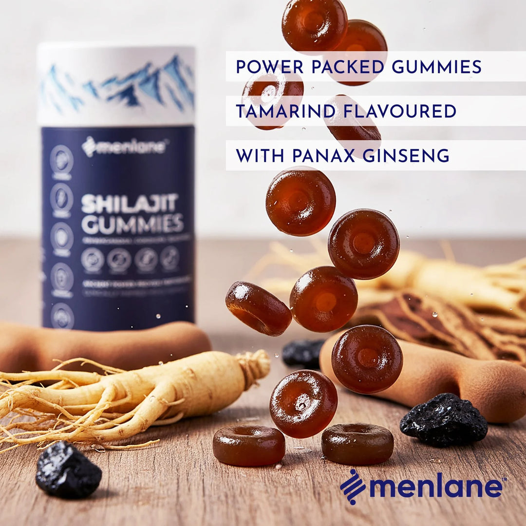 Menlane Shilajit Gummies-Natural Support for Energy, Stamina, Strength & Daily Vitality
