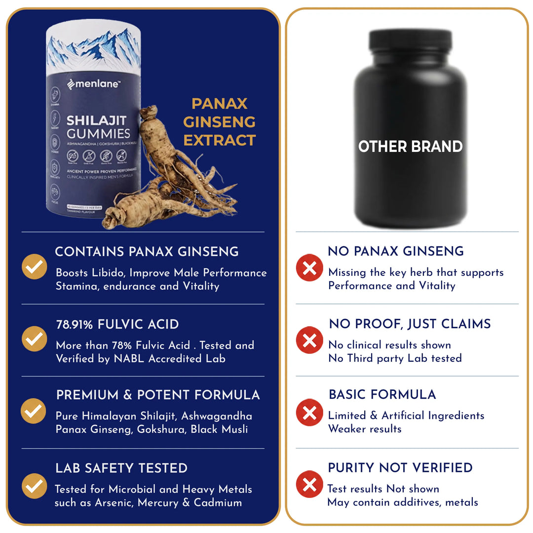 Menlane Shilajit Gummies-Natural Support for Energy, Stamina, Strength & Daily Vitality