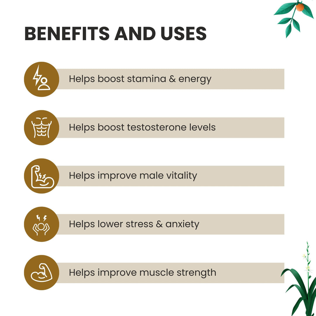 Foresta Organics Menz-X Health with Shilajit, Ashwagandha, Kaunch & Safed Musli - 60 Capsules