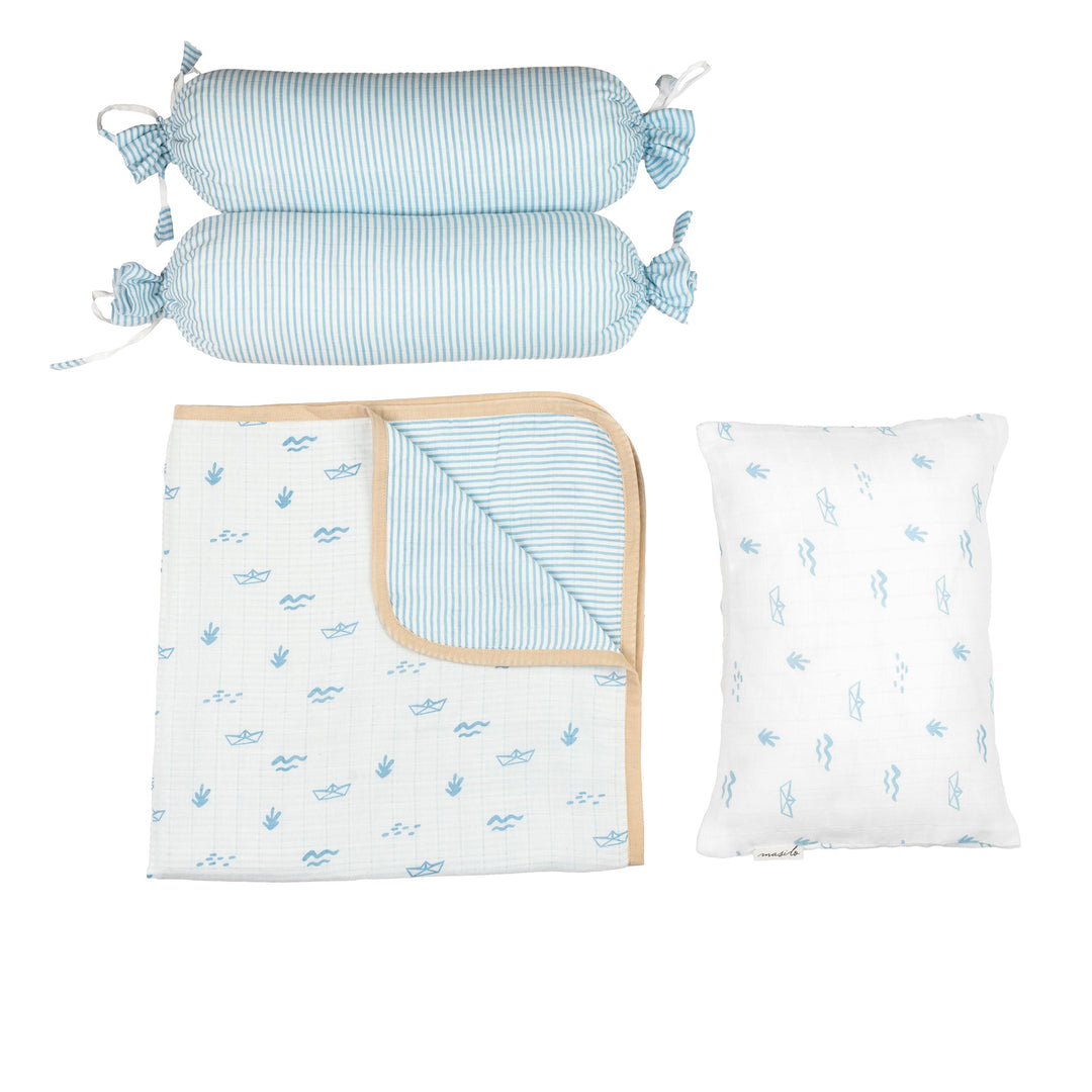 Organic Cotton Muslin Mini Cot Set