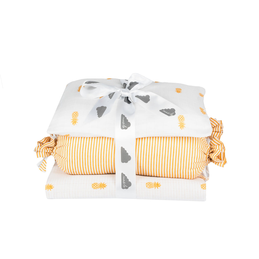 Organic Cotton Muslin Mini Cot Set