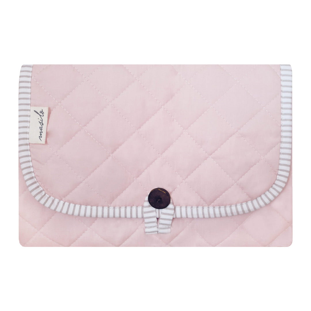 Organic Cotton Travel Changing Mat – Blush