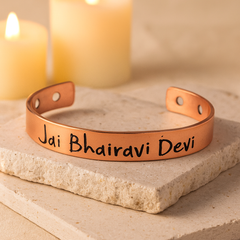 Bamboology Trends Jai Bhairavi Devi Pure Copper Healing Kada – Unisex Magnetic Energy Bracelet