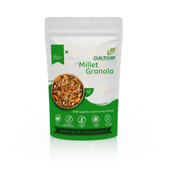GUILTCHIP Millet Granola With Sun Dried Apples, Almonds & Raisins - 190 gm