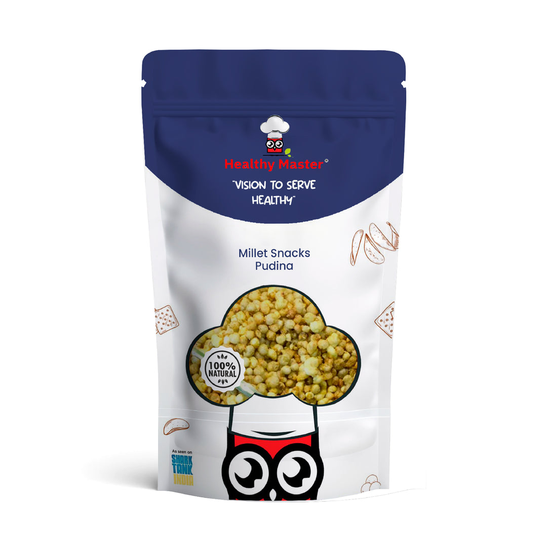 Healthy Master Millet Snacks – Pudina Flavor | Jowar Puff | Crunchy & Minty Healthy Snack