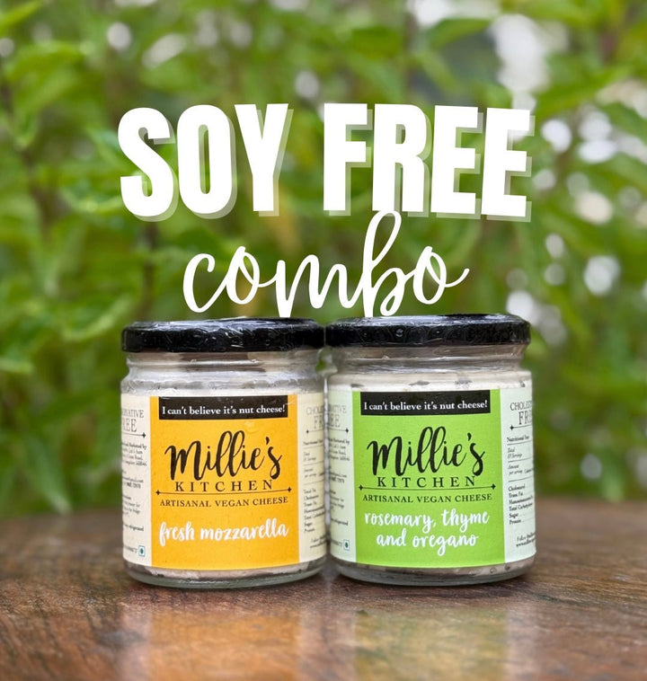 Millie's Cheese Soy - Free Combo: Fresh Mozzarella Rosemary, Thyme, & Oregano - Suspire