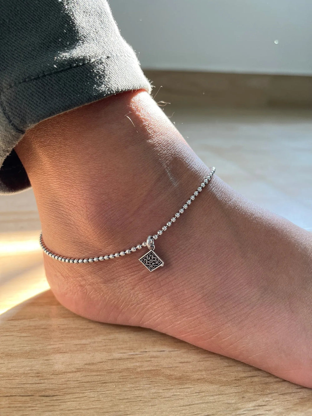 Minimal Sterling Silver Ball Payal