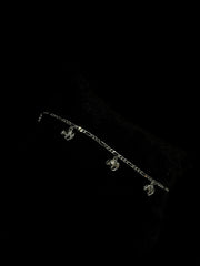 Minimal Sterling Silver Bracelet with Elephant Charms