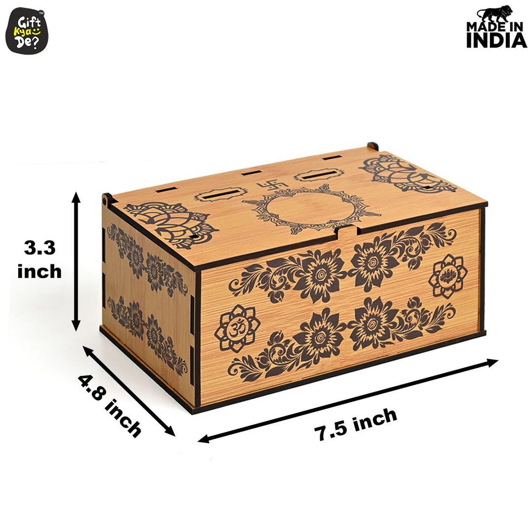 Gift Kya De Portable Wooden Mini Mandir | Festival Gifts | House Warming Gift | Diwali Gifts