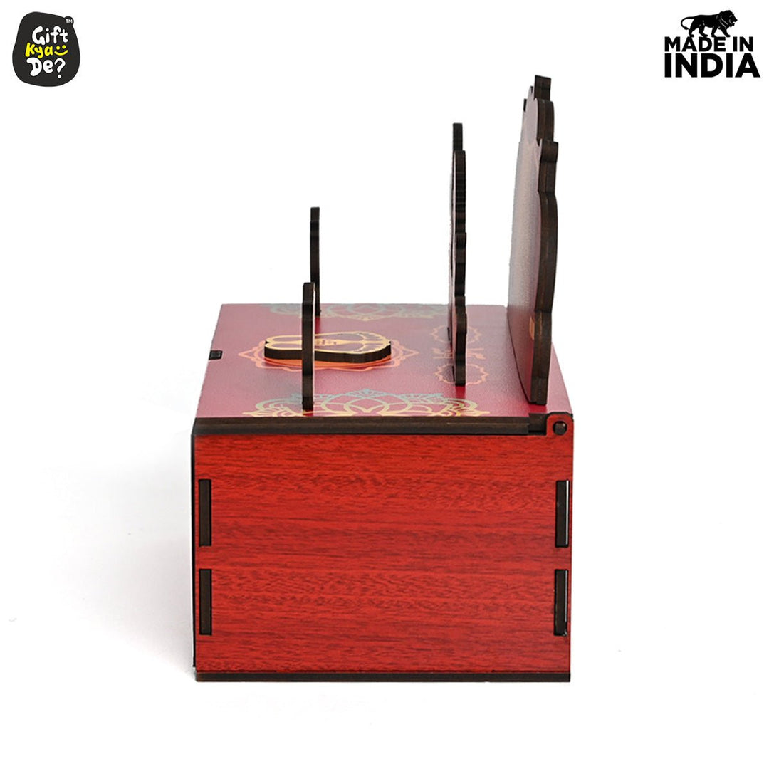 Gift Kya De Portable Wooden Mini Mandir | Festival Gifts | House Warming Gift | Diwali Gifts