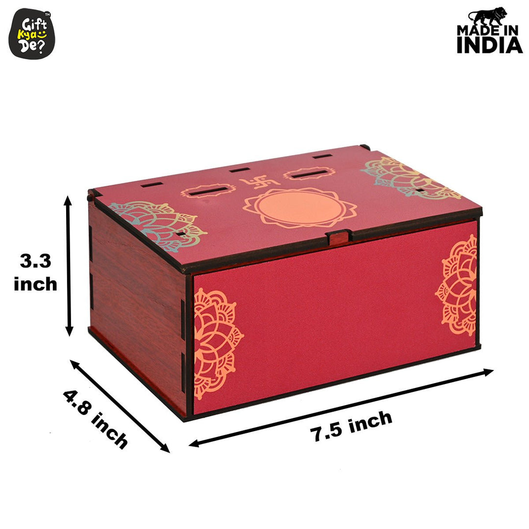 Gift Kya De Portable Wooden Mini Mandir | Festival Gifts | House Warming Gift | Diwali Gifts