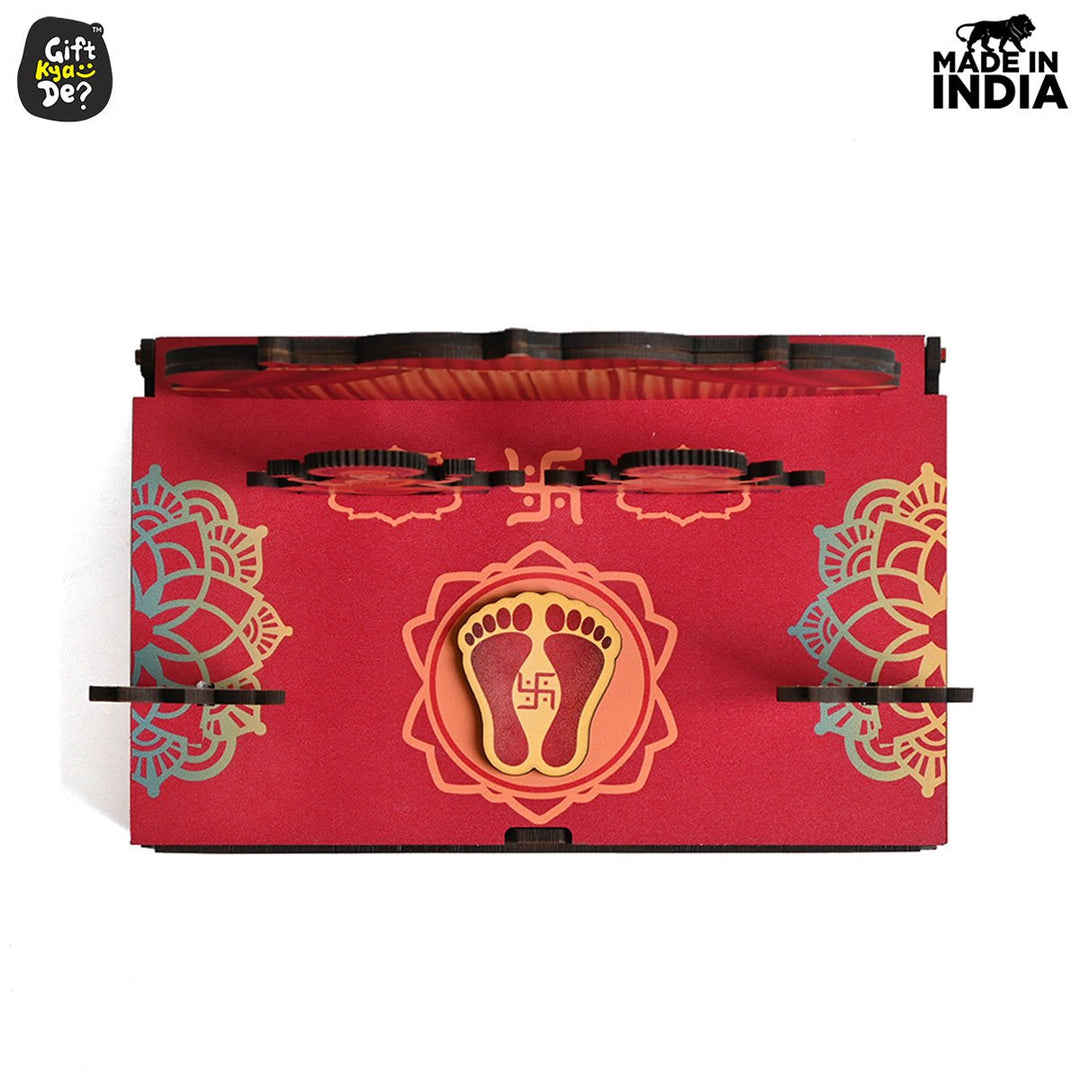 Gift Kya De Portable Wooden Mini Mandir | Festival Gifts | House Warming Gift | Diwali Gifts