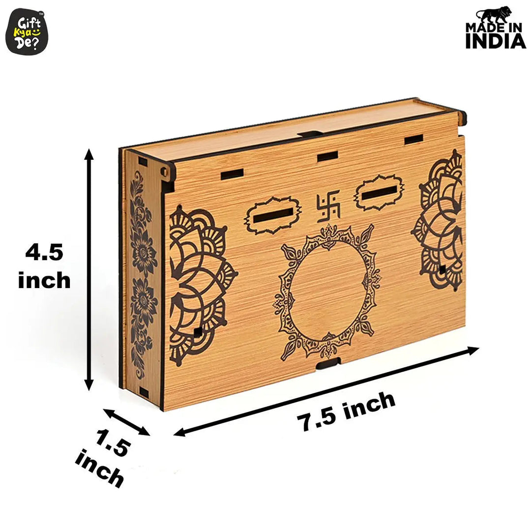 Gift Kya De Portable Wooden Mini Mandir | Festival Gifts | House Warming Gift | Diwali Gifts