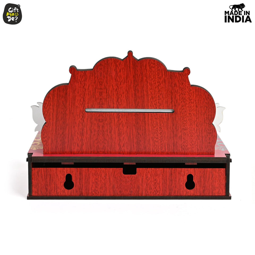 Gift Kya De Portable Wooden Mini Mandir | Festival Gifts | House Warming Gift | Diwali Gifts