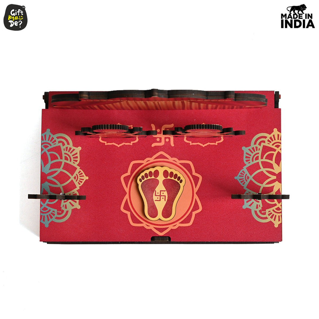 Gift Kya De Portable Wooden Mini Mandir | Festival Gifts | House Warming Gift | Diwali Gifts