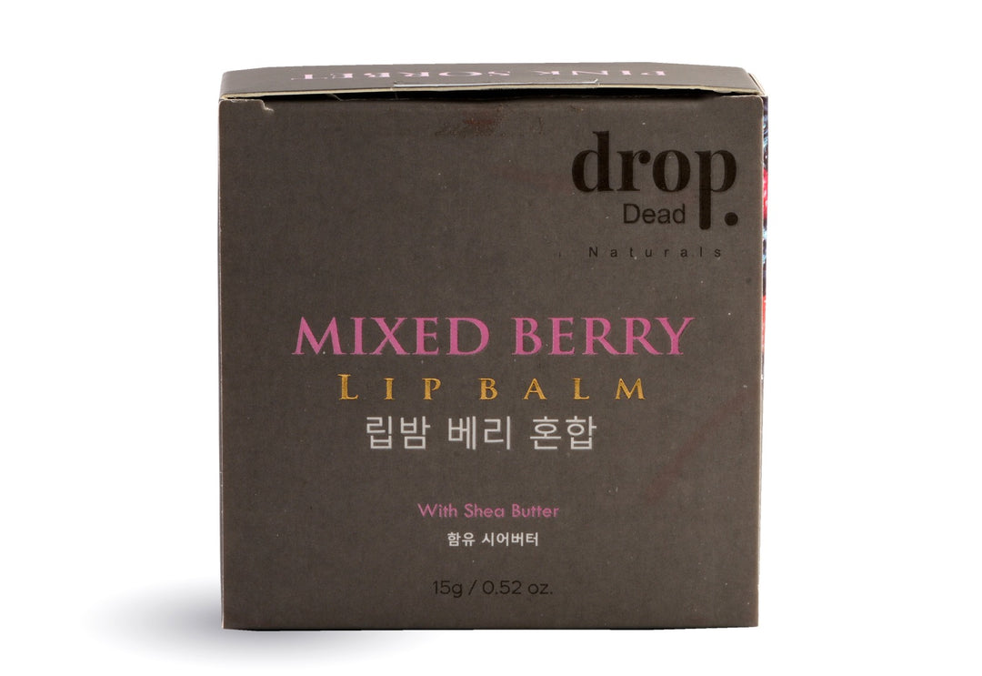 DropDead Naturals Mixed Berry Lip Balm | Shea Butter | Pack of 2, 15 g