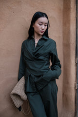 The Terra Tribe Deep Green Seattle Wrap Shirt