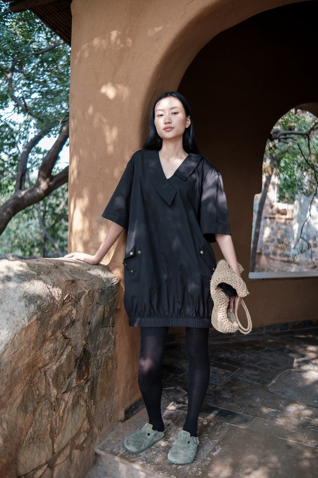 The Terra Tribe Black Sydney Shift Dress