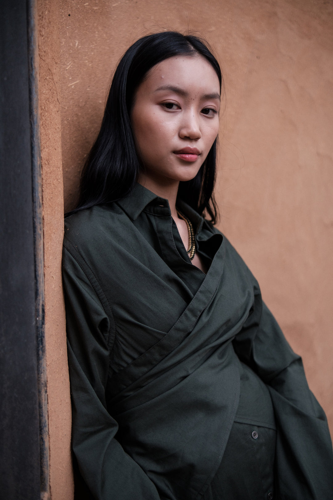 The Terra Tribe Deep Green Seattle Wrap Shirt