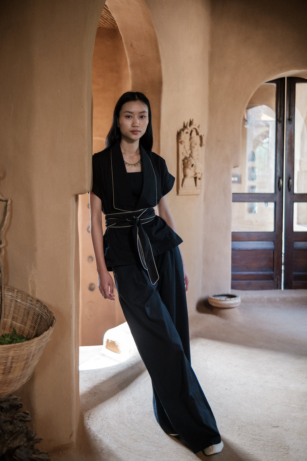 The Terra Tribe Black Berlin Shawl Collar