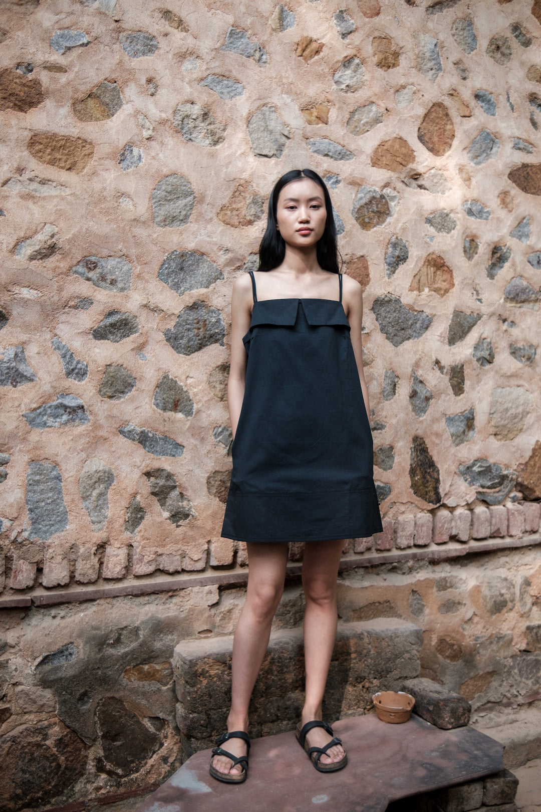 The Terra Tribe Black Rachel Slip Dress