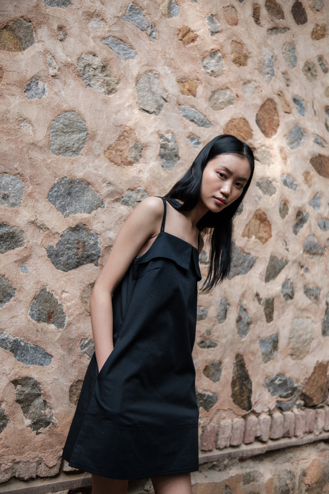 The Terra Tribe Black Rachel Slip Dress