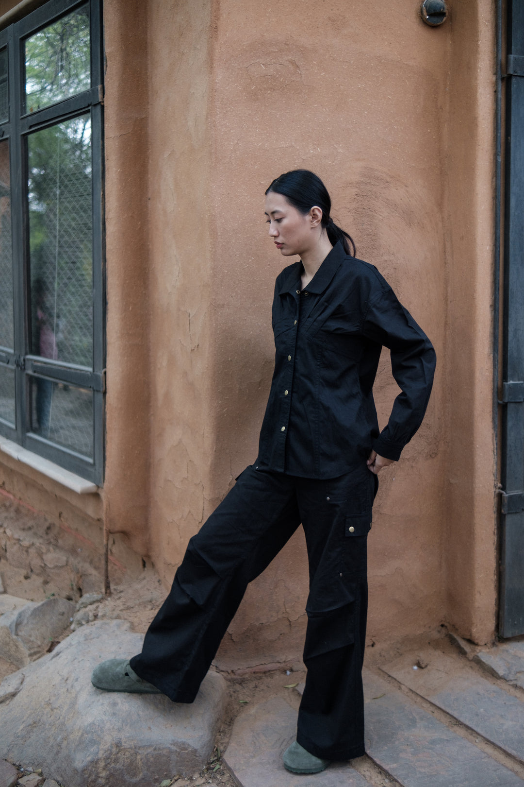 The Terra Tribe Black Saigon Parachute Pants