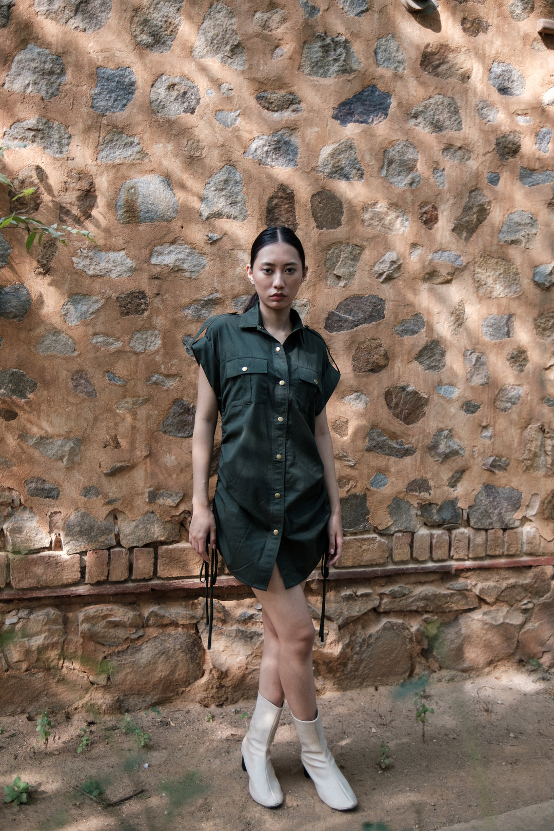 The Terra Tribe Deep Green Sunrise Gather Shirt