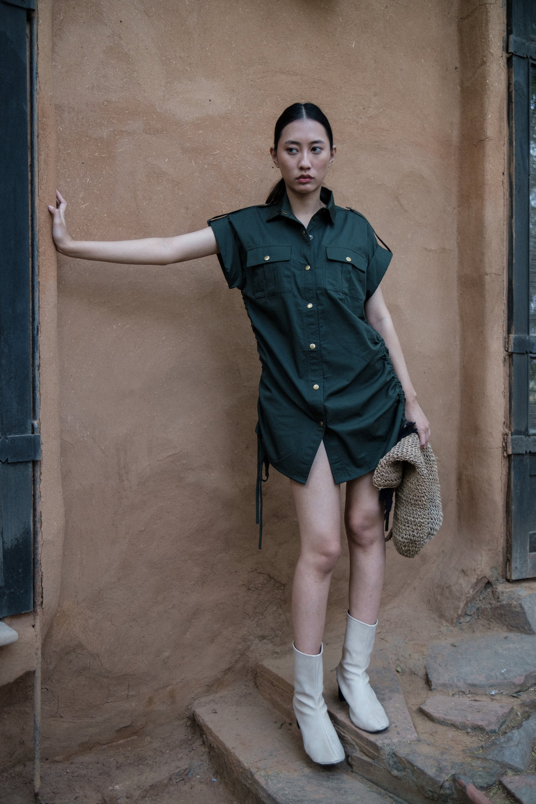 The Terra Tribe Deep Green Sunrise Gather Shirt