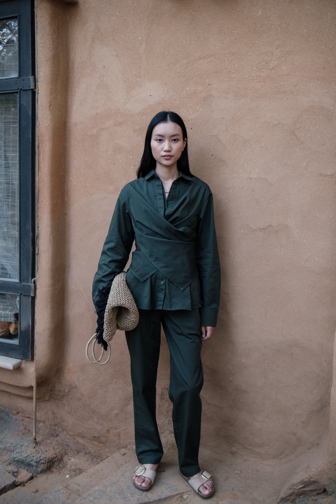 The Terra Tribe Deep Green Seattle Wrap Shirt