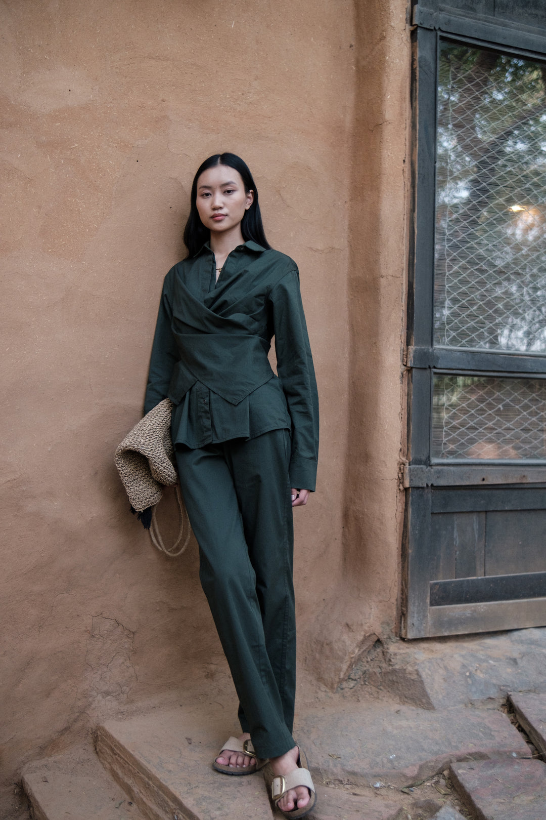 The Terra Tribe Deep Green Seattle Wrap Shirt