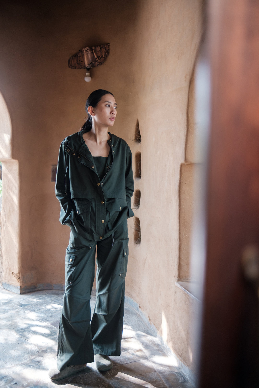 The Terra Tribe Deep Green Kyoto Utility Jacket