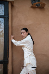 The Terra Tribe Ecru Seattle Wrap Shirt