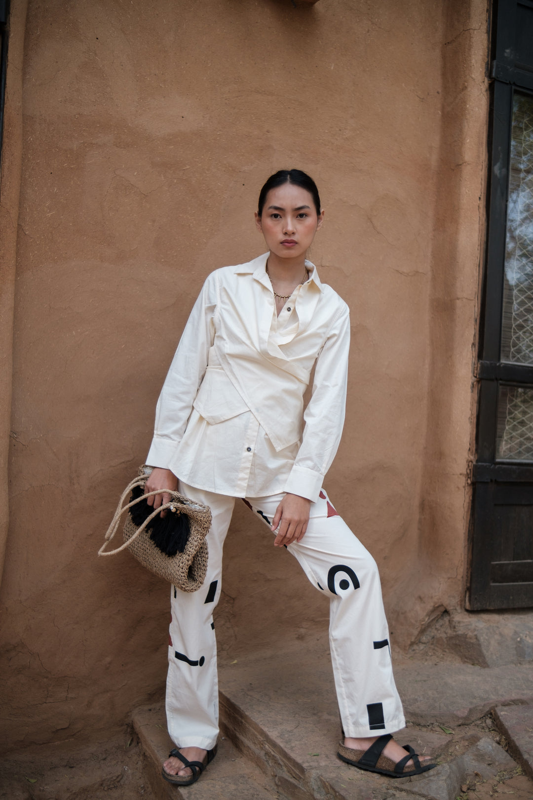 The Terra Tribe Ecru Seattle Wrap Shirt