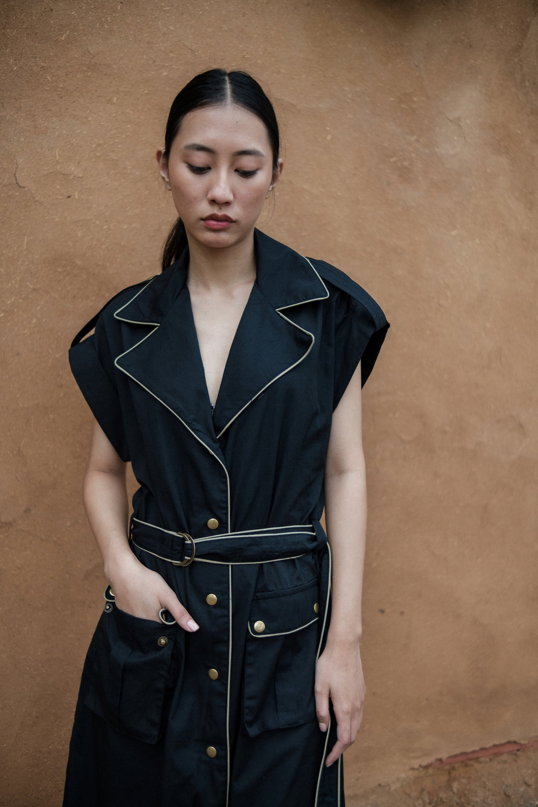 The Terra Tribe Black Harajuku Trench