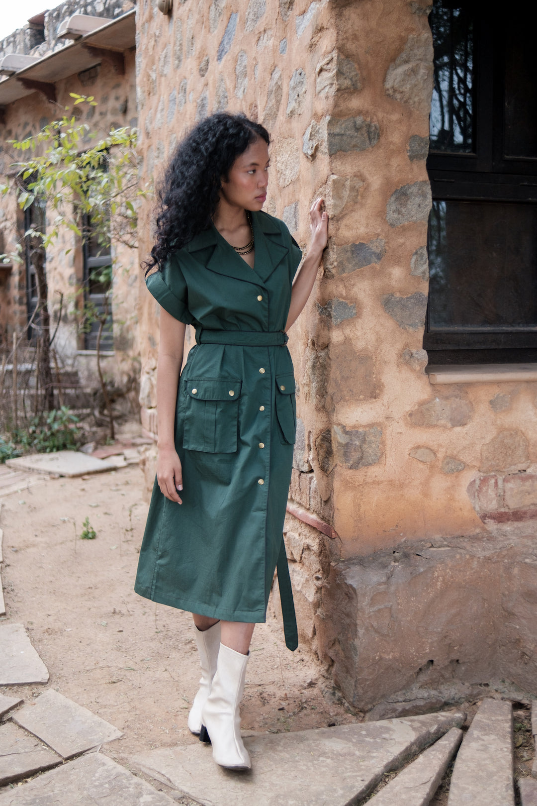 The Terra Tribe Deep Green Harajuku Trench