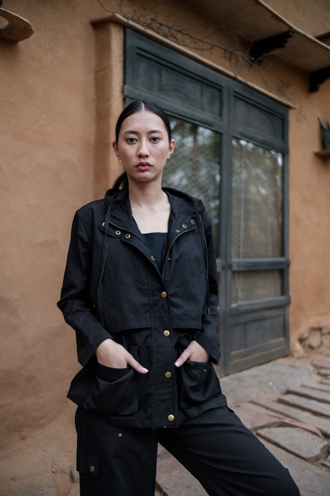 The Terra Tribe Black Kyoto Utility Jacket