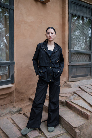 The Terra Tribe Black Kyoto Utility Jacket