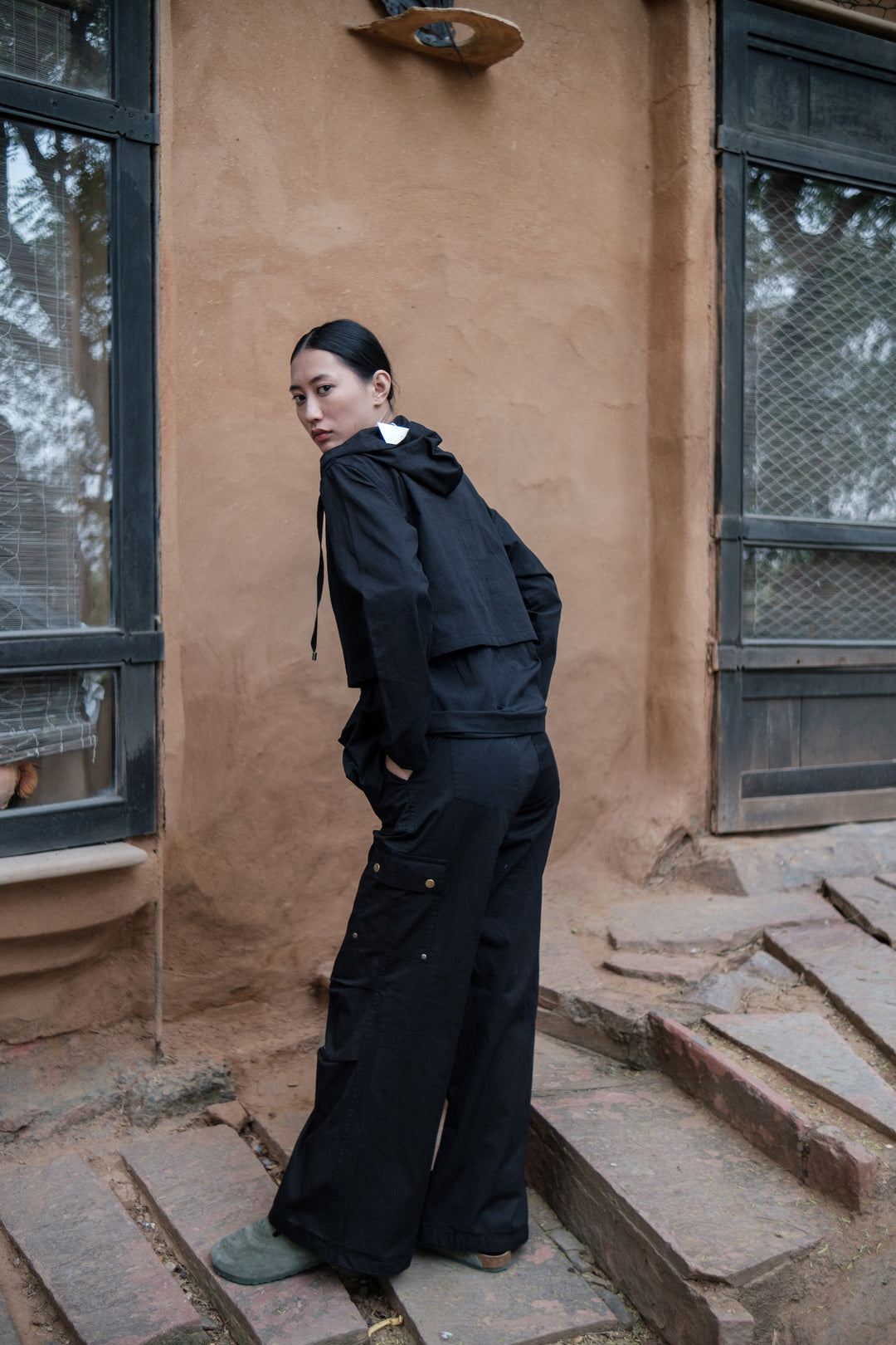 The Terra Tribe Black Kyoto Utility Jacket