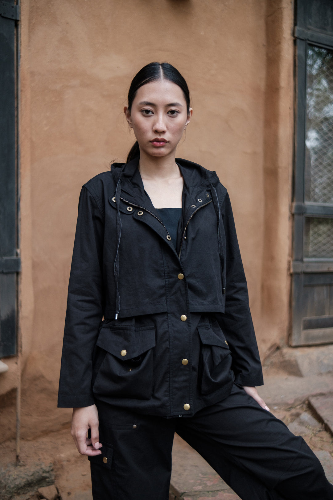 The Terra Tribe Black Kyoto Utility Jacket